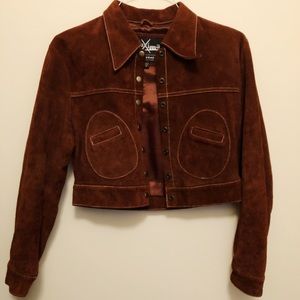 Genuine Wilson’s Leather jacket in brown suede